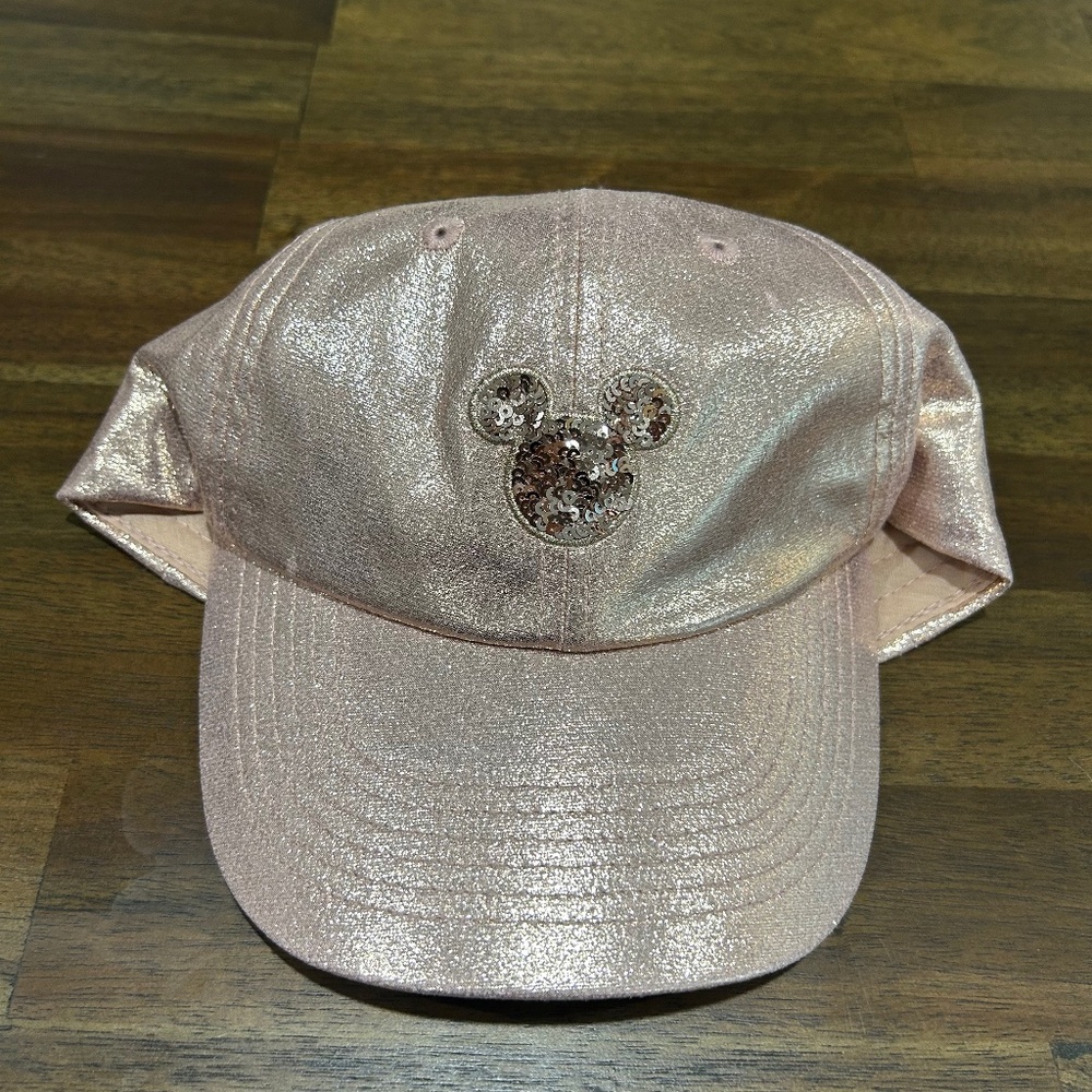 Mickey Mouse Glittery Pink Baseball Cap